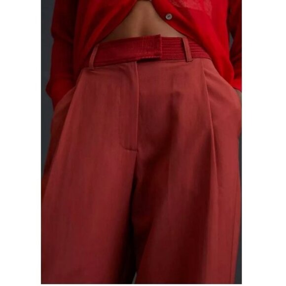 NWT ANTHROPOLOGIE TINY Noreen Trousers Dress Pants 10 Straight Leg High Waist - Picture 5 of 6